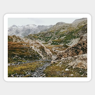 Greina High Plain in Grisons (Switzerland) on Cloudy Summer Day Sticker